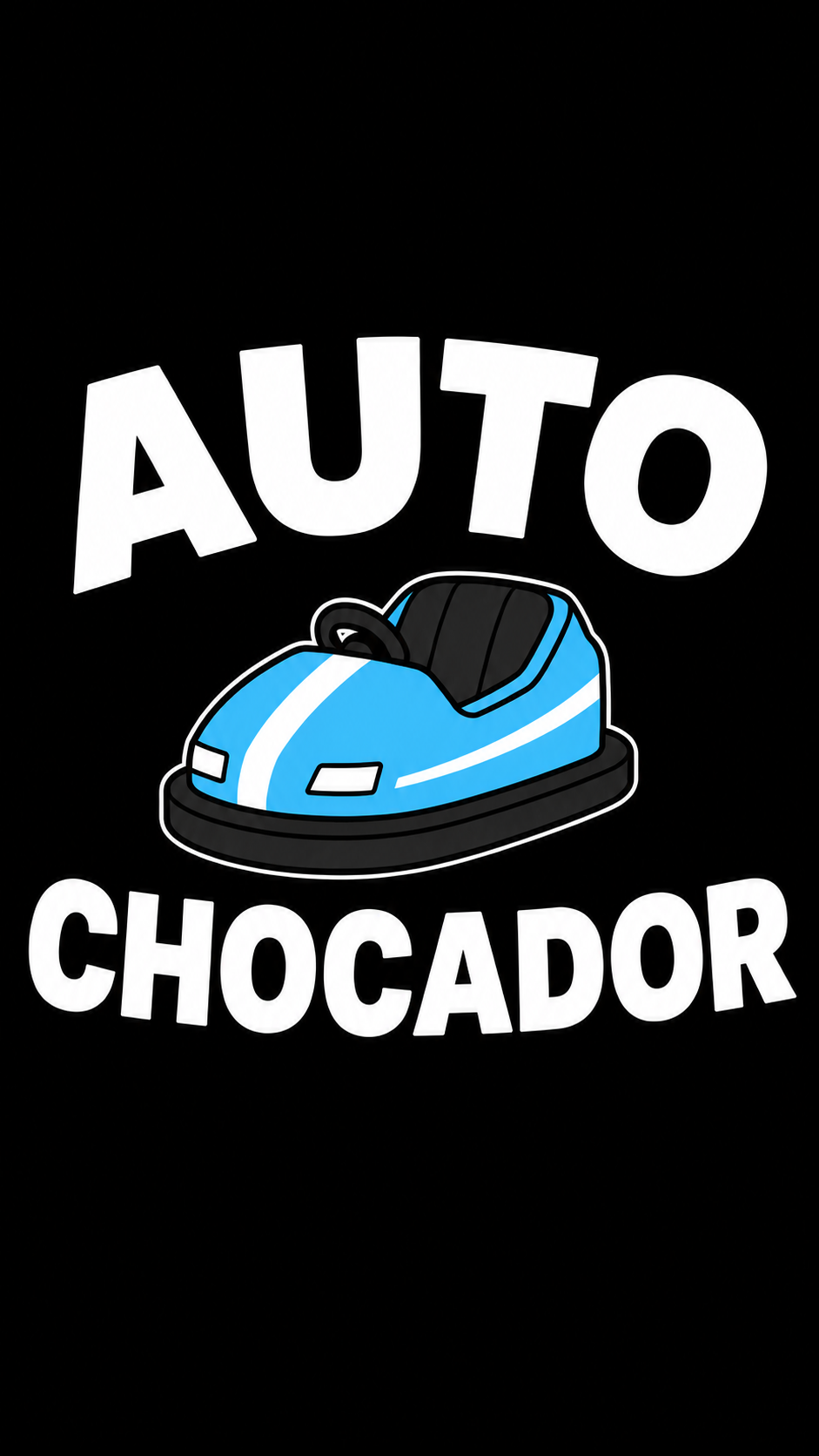 Logotipo de Auto Chocador con un carrito chocón azul
